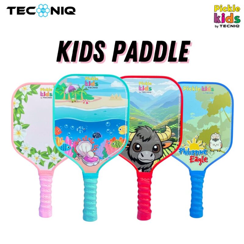 TECNIQ Kids Paddle Pickleball Paddle for Kids with Carry Bag and Pickleballs