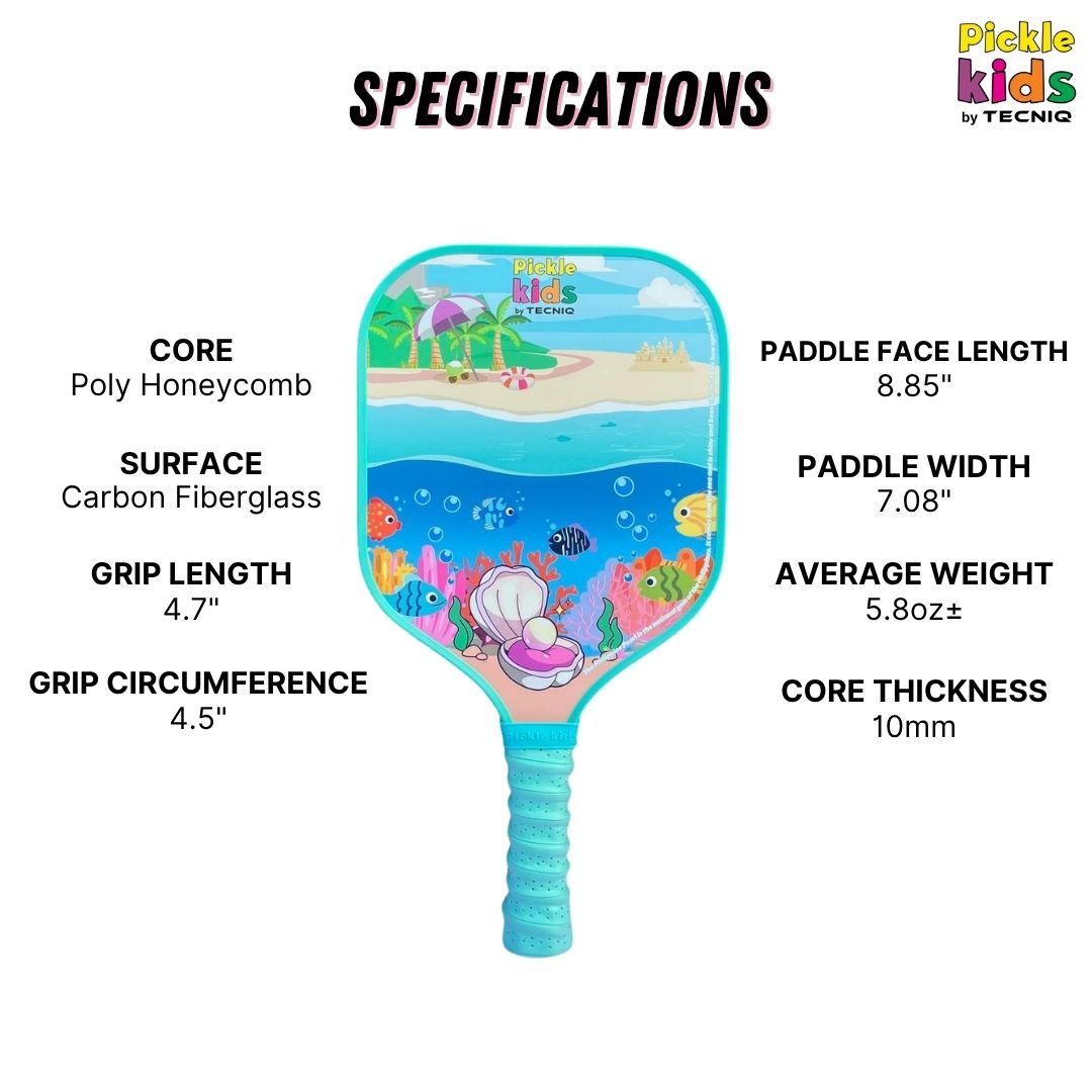 TECNIQ Kids Paddle Pickleball Paddle for Kids with Carry Bag and Pickleballs - Image 2
